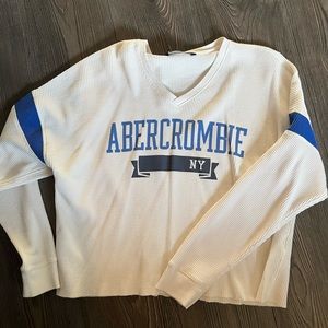 Abercrombie and Fitch cream thermal crop long sleeve top. New w/o tags